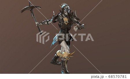 Necromancer, render 3D model on the background 68570781