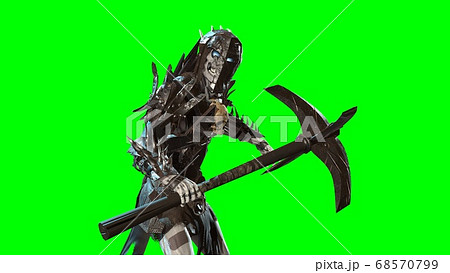 Necromancer, render 3D model on the background 68570799