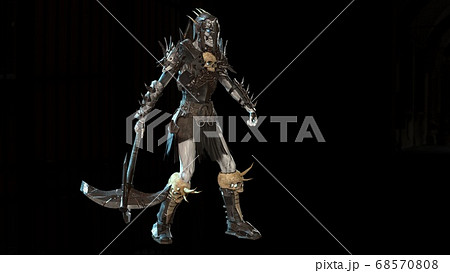 Necromancer, render 3D model on the background 68570808