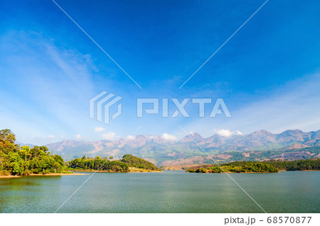 Dam lake near Munnar, India 68570877