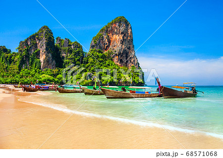 Clear water beach in Thailand 68571068