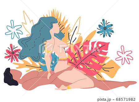 Kama Sutra, a man and a woman have sex. The art of 68571982