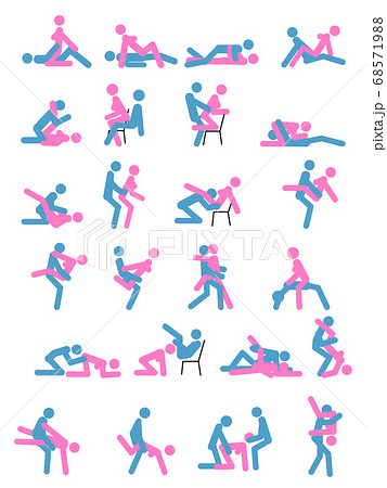 Cartoon Different Sex Poses or Position Couple Set Cartoon Different Sex Poses or Position Couple Set 68571988