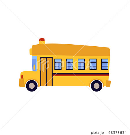 Yellow cartoon bus - city transportation vehicle icon isolated on white background. Yellow cartoon bus - city transportation vehicle icon isolated on white background. 68573634