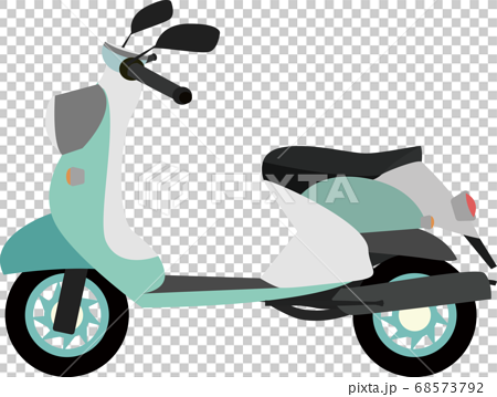 Scooter Viewed From The Side Stock Illustration