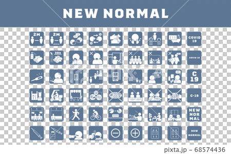 New lifestyle icon set for preventing coronavirus infection 68574436