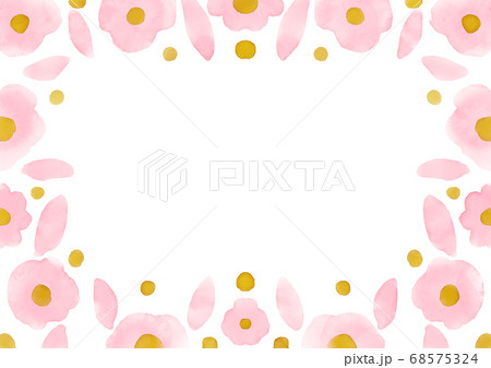 大人女子の水彩フラワーのフレーム 大人女子の水彩フラワーのフレーム 68575324