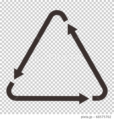 Triangular rotating arrow - Stock Illustration [68575702] - PIXTA