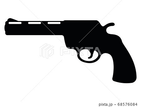 Revolver pistol icon, self defense weapon, concept 68576084