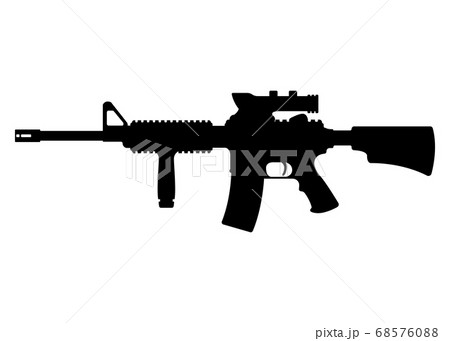 American m16 military rifle with aim, icon self 68576088