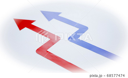 矢印　素材　上昇する矢印 68577474