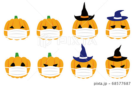 ハロウィン イベント カボチャ ペア マスク 68577687