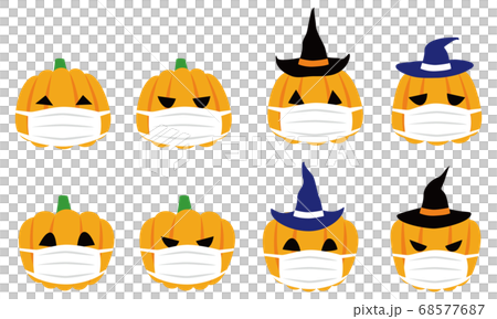 ハロウィン イベント カボチャ ペア マスク 68577687