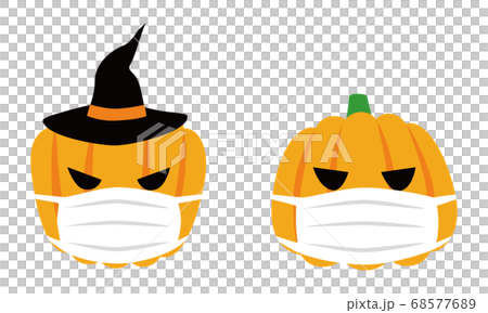 ハロウィン イベント カボチャ ペア マスク 68577689