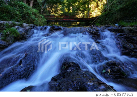 水辺と赤い橋 68577915