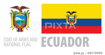 Vector set of the coat of arms and national flag of Ecuador Vector set of the coat of arms and national flag of Ecuador 68578999