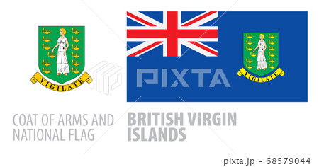 Vector set of the national flag of British Virgin Islands 68579044