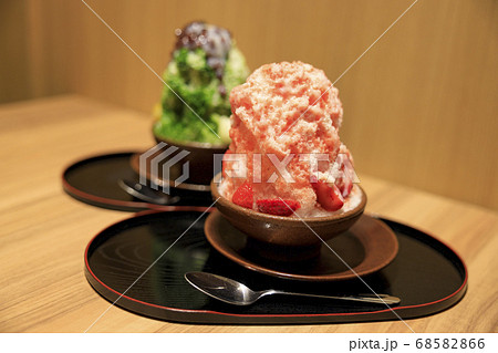 かき氷　苺ミルク　宇治金時 68582866