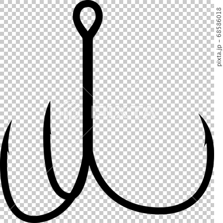 Triple hook for lure (with barb) 68586018