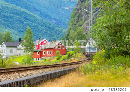 Flam Railway train, Aurland, Norway 68586201