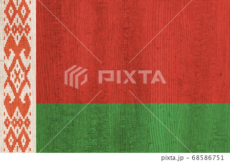 Belarus flag on wooden surface. Belarussian Belarus flag on wooden surface. Belarussian 68586751