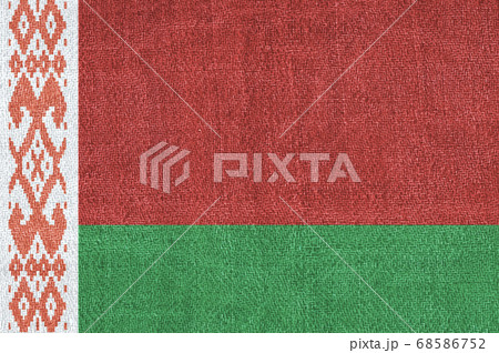 Belarus flag printed on linen fabric Belarus flag printed on linen fabric 68586752