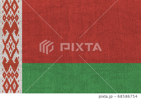 Belarus flag printed on linen fabric Belarus flag printed on linen fabric 68586754