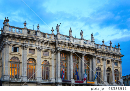the facade of Palazzo Madama in Turin, Piedmont the facade of Palazzo Madama in Turin, Piedmont 68588911