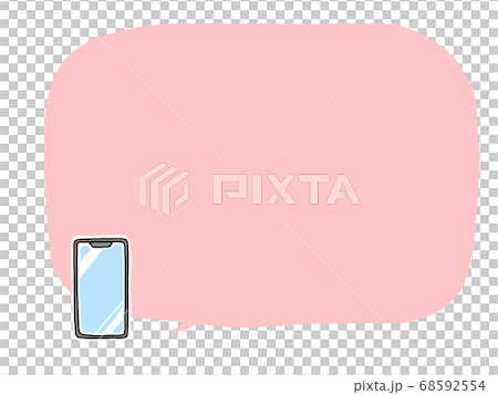 スマホ フレーム素材 桃色のイラスト素材