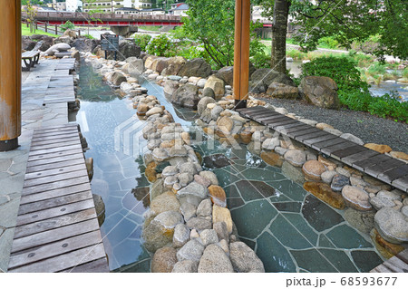 【湯原温泉 (はんざき足湯)】 岡山県真庭市豊栄 68593677