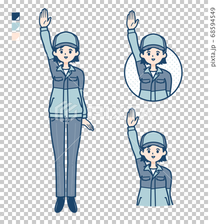 vector, vectors, blue collar worker 68594549