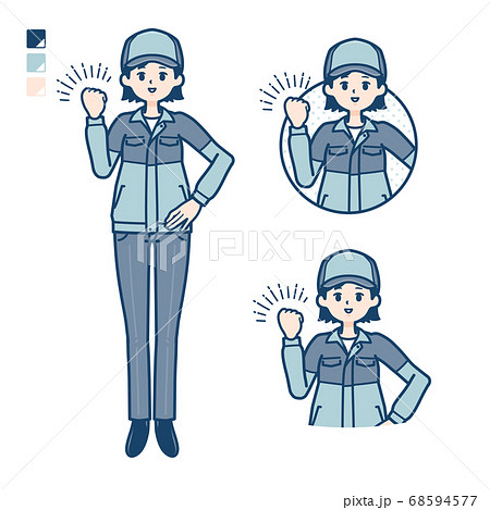simple delivery woman_fist-pump simple delivery woman_fist-pump 68594577