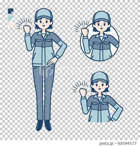 simple delivery woman_fist-pump simple delivery woman_fist-pump 68594577