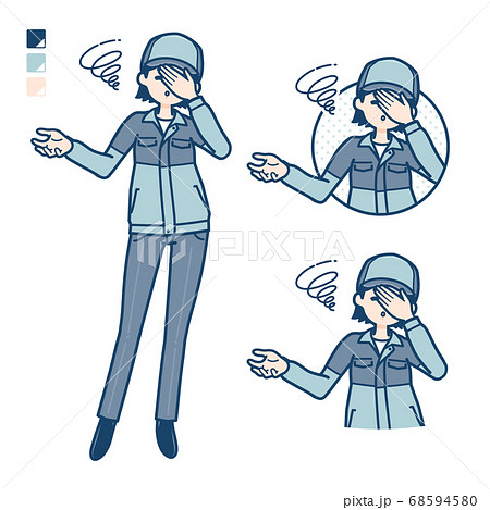 simple delivery woman_Discouraged simple delivery woman_Discouraged 68594580