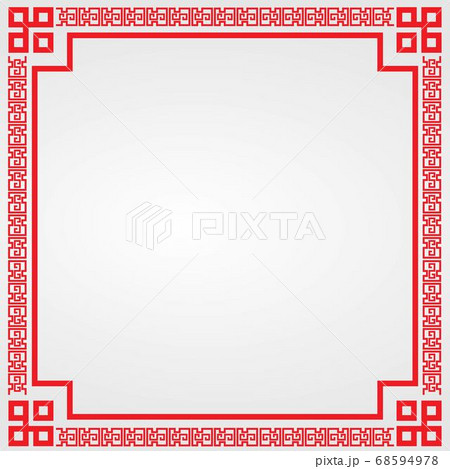 Chinese happy new year red boarder frame design Chinese happy new year red boarder frame design 68594978