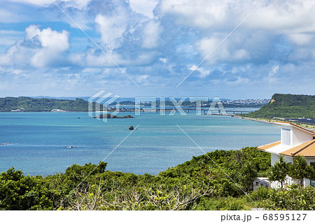 果報バンタから見た海中道路 68595127