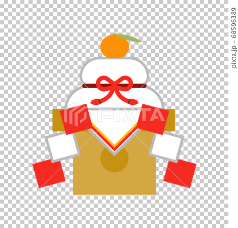 鏡餅 正月飾り お正月 イラストのイラスト素材