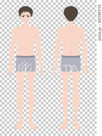 男性　全身　インナー着用 68596559