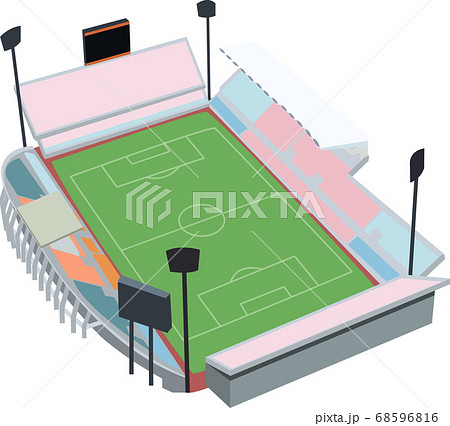 静岡市清水日本平運動公園球技場 Iaiスタジアム日本平のイラスト素材