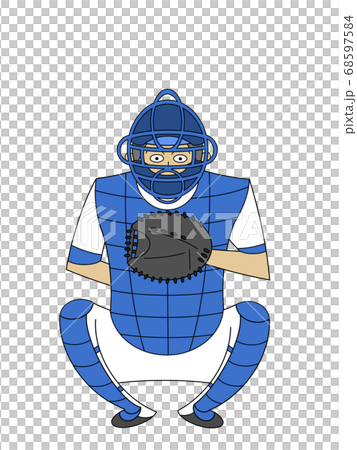 キャッチャーのイラスト素材