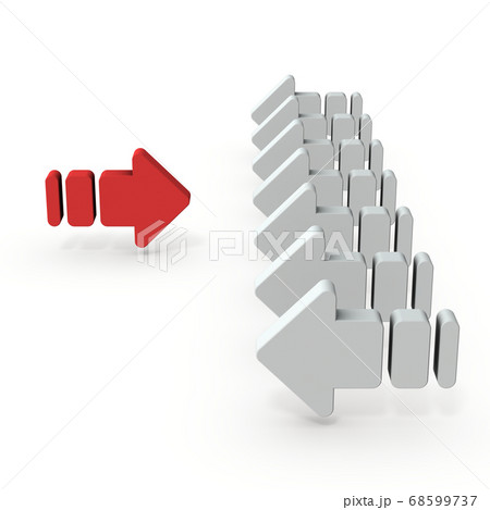 多数派と対立する少数派 3dレンダリング のイラスト素材
