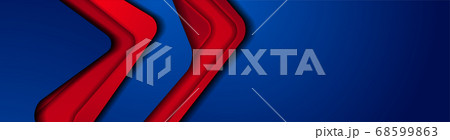 Dark blue red abstract tech corporate banner 68599863