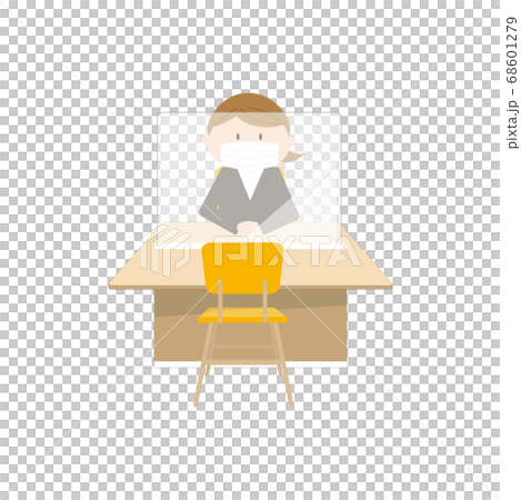OL (with mask) to serve customers through acrylic boards 68601279