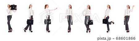 Woman businesswoman isolated on white Woman businesswoman isolated on white 68601866