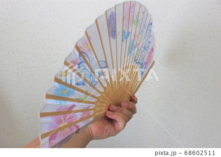 扇子を持つ女性の手 扇子を持つ女性の手 68602511