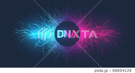 DNA helix, DNA strand, DNA Test. Molecule or atom, neurons. Abstract structure for science or medical background, banner. Scientific molecular vector illustration. 68604226