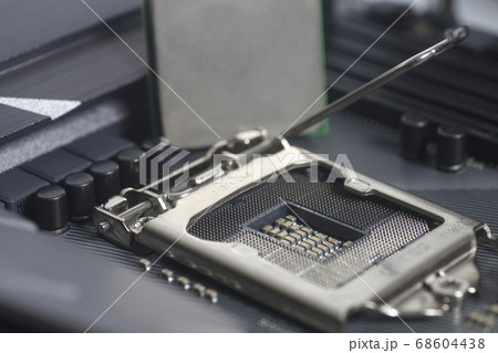 Intel LGA 1151 cpu socket on motherboard Computer 68604438
