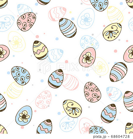 Seamless pattern with Easter eggs. Vector 68604728