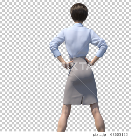 Business wear woman 3DCG illustration material 68605123