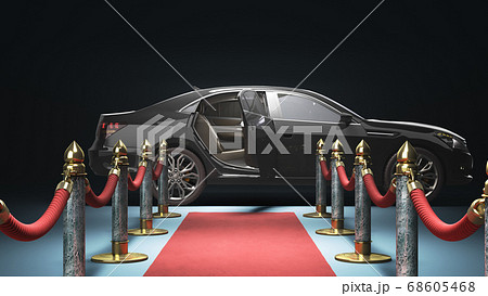 red carpet for event from camera to lux car 3d red carpet for event from camera to lux car 3d 68605468